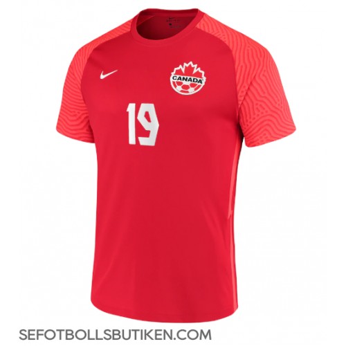 Kanada Alphonso Davies #19 Replika Hemma matchkläder VM 2022 Korta ärmar